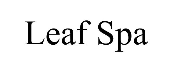 Trademark Logo LEAF SPA