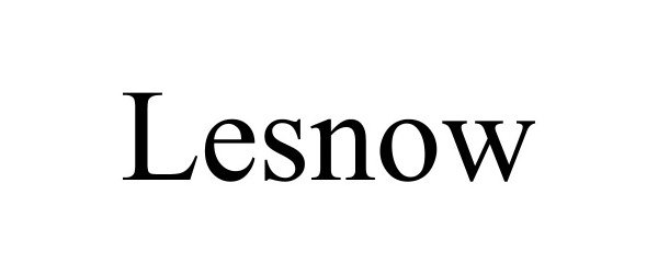 Trademark Logo LESNOW