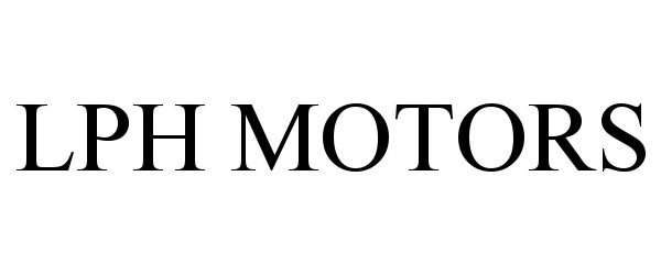 Trademark Logo LPH MOTORS