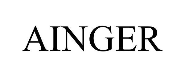 Trademark Logo AINGER