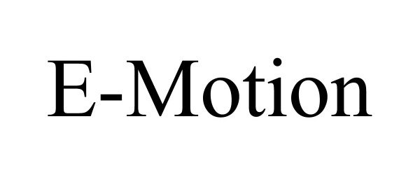 Trademark Logo E-MOTION