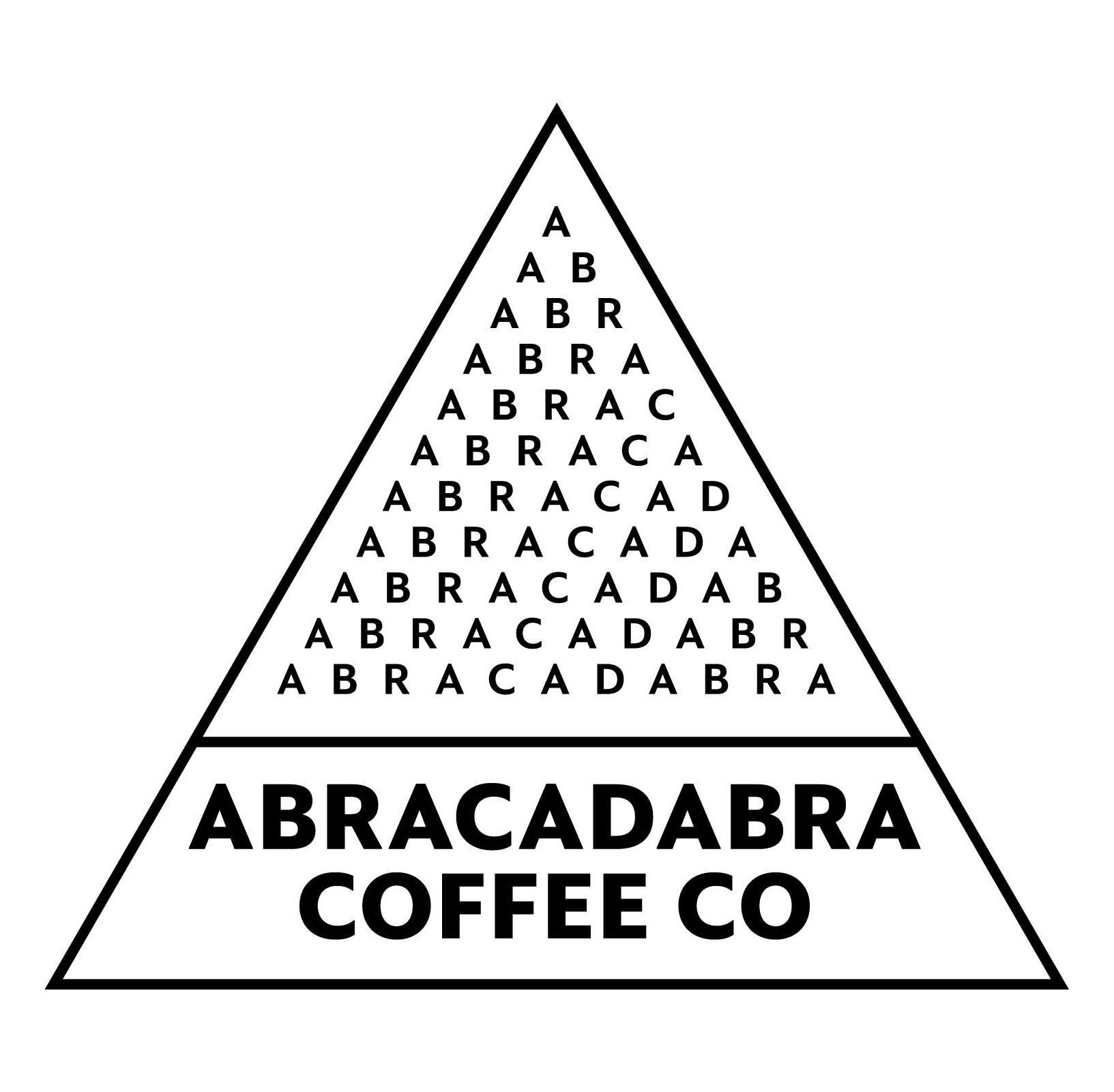 Trademark Logo A AB ABR ABRA ABRAC ABRACA ABRACAD ABRACADA ABRACADAB ABRACADABR ABRACADABRA ABRACADABRA COFFEE CO