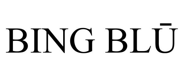 Trademark Logo BING BLU