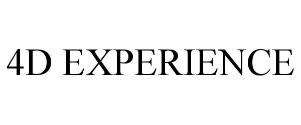 Trademark Logo 4D EXPERIENCE