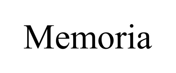 Trademark Logo MEMORIA