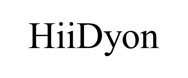 Trademark Logo HIIDYON