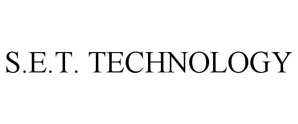 Trademark Logo S.E.T. TECHNOLOGY