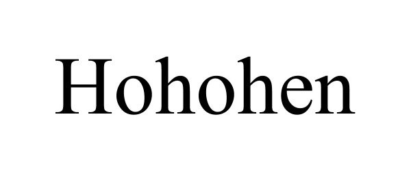 Trademark Logo HOHOHEN