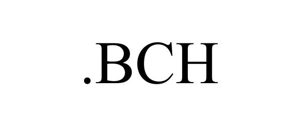 Trademark Logo .BCH