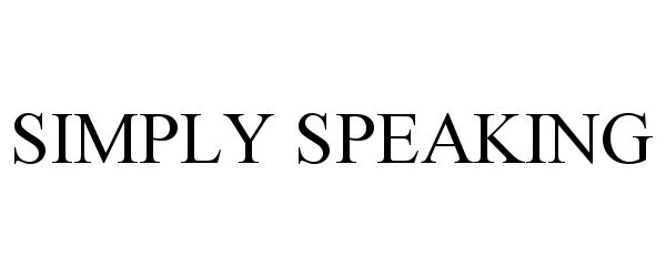 SIMPLY SPEAKING