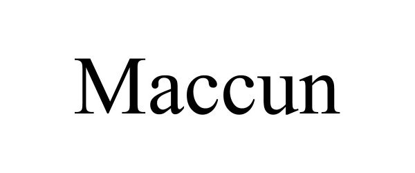 Trademark Logo MACCUN