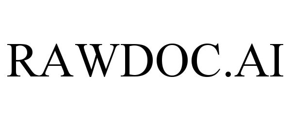 Trademark Logo RAWDOC.AI