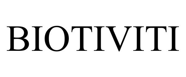 Trademark Logo BIOTIVITI