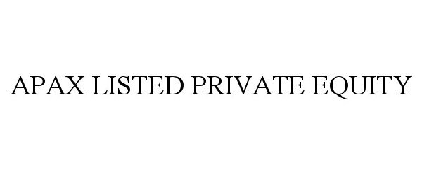 APAX LISTED PRIVATE EQUITY