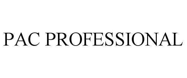 Trademark Logo PAC PROFESSIONAL