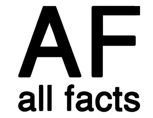 Trademark Logo AF ALL FACTS.