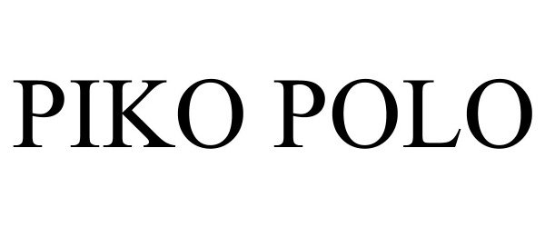Trademark Logo PIKO POLO