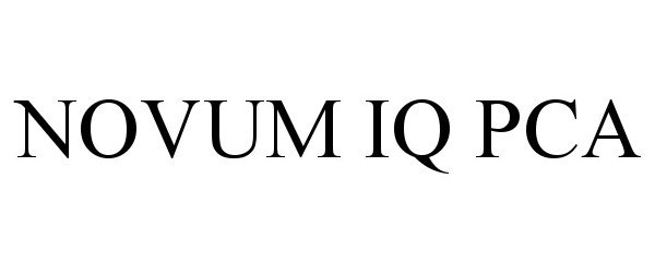 Trademark Logo NOVUM IQ PCA