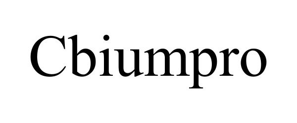Trademark Logo CBIUMPRO