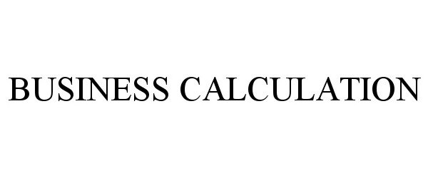  BUSINESS CALCULATION