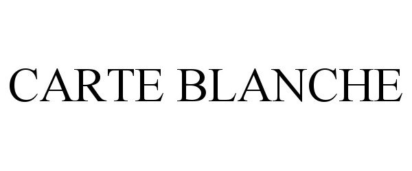 Trademark Logo CARTE BLANCHE