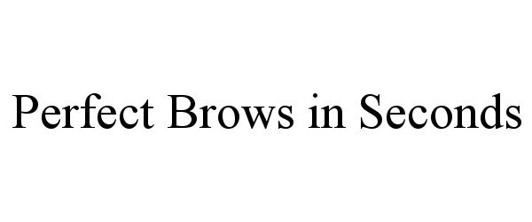 PERFECT BROWS IN SECONDS