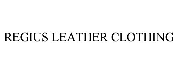  REGIUS LEATHER CLOTHING