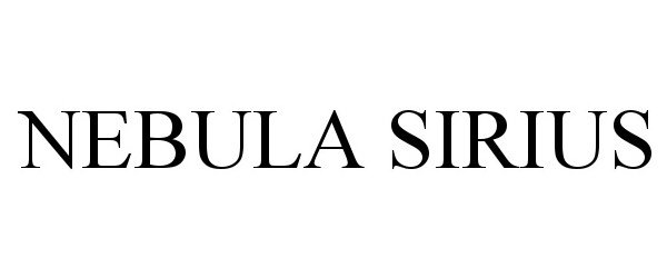 Trademark Logo NEBULA SIRIUS