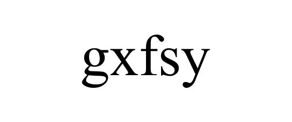 Trademark Logo GXFSY