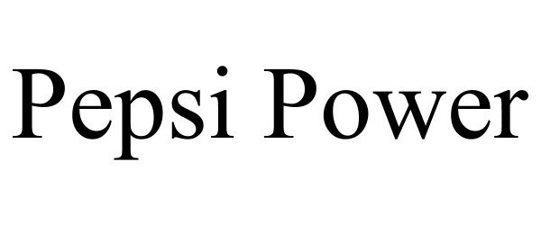Trademark Logo PEPSI POWER