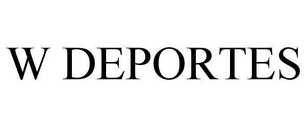 Trademark Logo W DEPORTES
