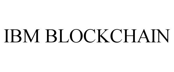  IBM BLOCKCHAIN