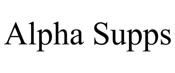 Trademark Logo ALPHA SUPPS