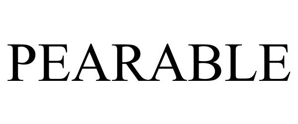 Trademark Logo PEARABLE