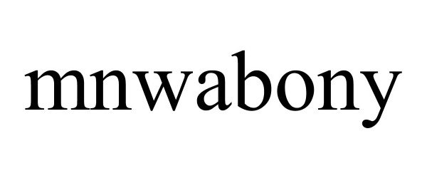 Trademark Logo MNWABONY