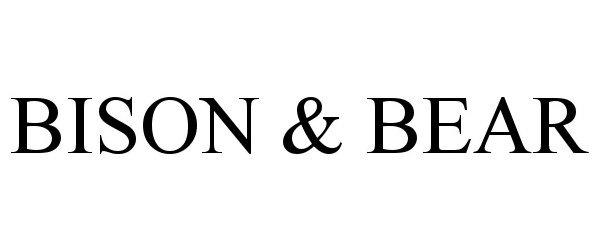 Trademark Logo BISON & BEAR