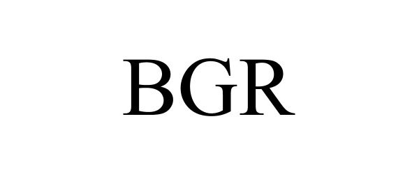 Trademark Logo BGR