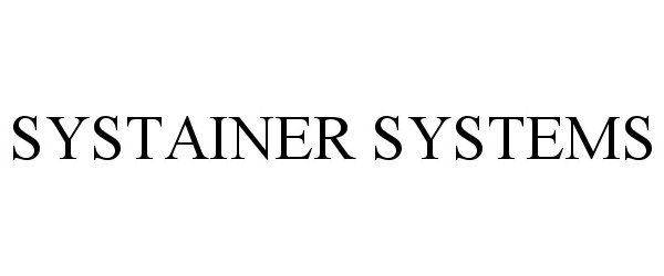  SYSTAINER SYSTEMS