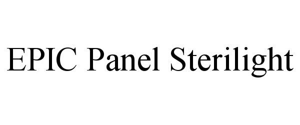 Trademark Logo EPIC PANEL STERILIGHT