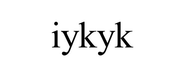 Trademark Logo IYKYK