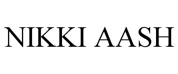 Trademark Logo NIKKI AASH