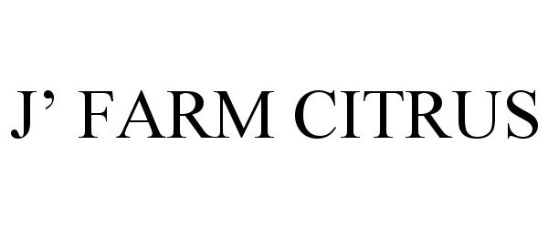 Trademark Logo J' FARM CITRUS