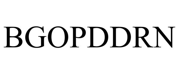 Trademark Logo BGOPDDRN