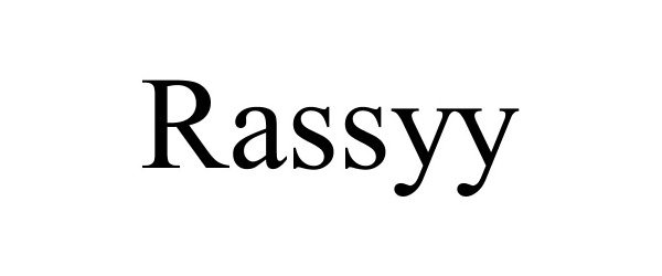 Trademark Logo RASSYY