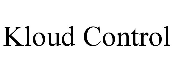 Trademark Logo KLOUD CONTROL