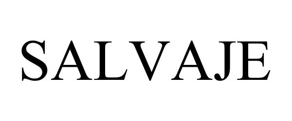 Trademark Logo SALVAJE