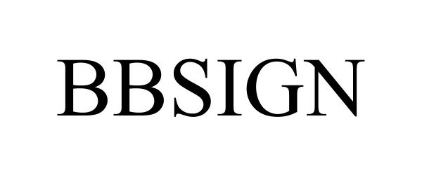 Trademark Logo BBSIGN