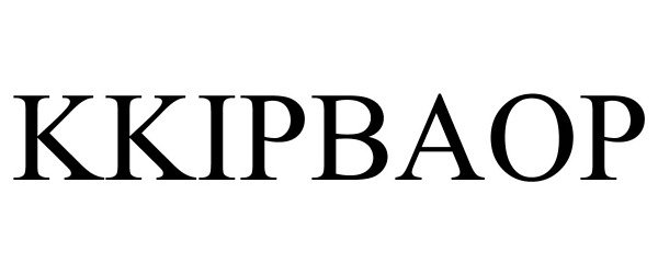 Trademark Logo KKIPBAOP