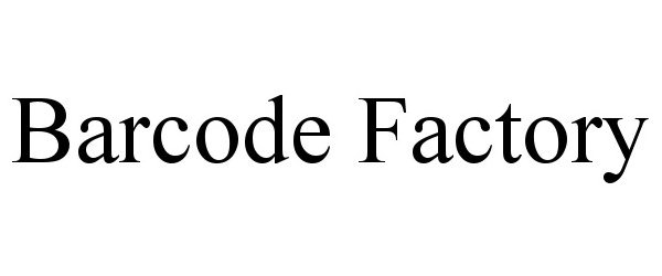 Trademark Logo BARCODE FACTORY