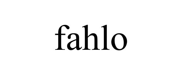 Trademark Logo FAHLO